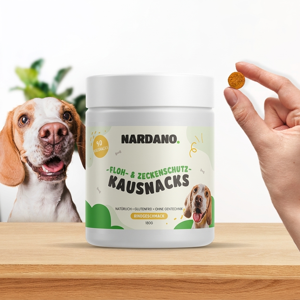 Nardano Snack - Natürliche Floh- & Zeckenschutz-Kausnacks für Hunde